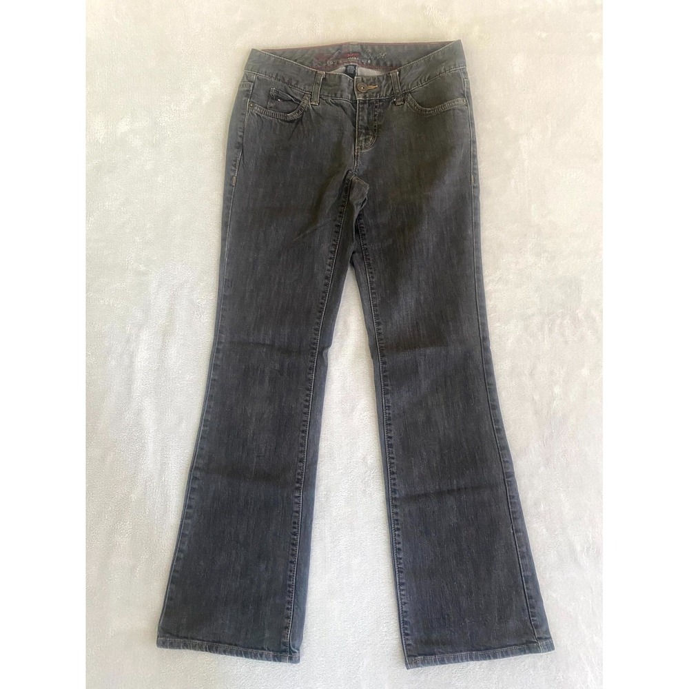 Tommy Hilfiger Freedom Bootcut Jeans Womens 2 Black Denim Cotton Stretch Hipster